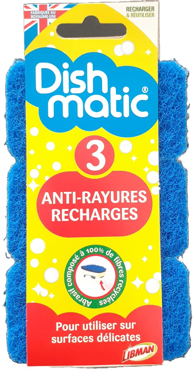 eponge-dishmatic-eponges-anti-rayures-bleu-x3