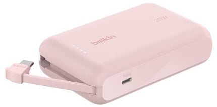 batterie-externe-belkin-10000-mah-avec-cable-usb-c-integre-pink