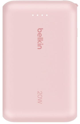 batterie-externe-belkin-10000-mah-avec-cable-usb-c-integre-pink