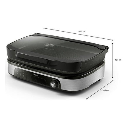 plancha-electrique-philips-hd6212-90-couvercle-verre-a-poser-50x25-cm