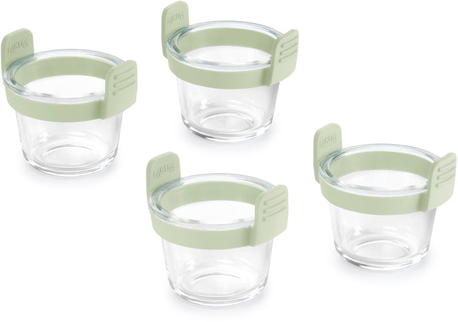 lot-lekue-x4-mini-plat-en-verre-rond-pour-airfryer