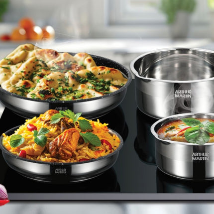 batterie-de-cuisine-arthur-martin-15-pieces-am1526cr