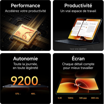 tablette-android-xiaomi-pack-pad8-tout-en-un-gris-128go