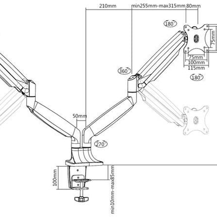 support-ecran-pc-kimex-full-motion-2-ecrans-pc-13-a-32