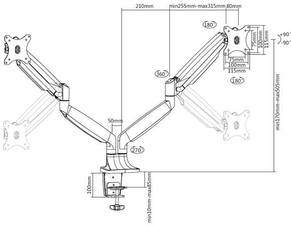 support-ecran-pc-kimex-full-motion-2-ecrans-pc-13-a-32