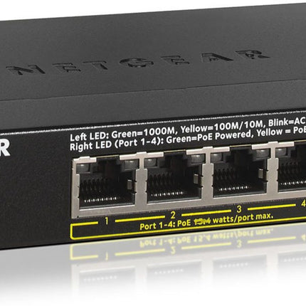 switch-ethernet-netgear-g305pv2-5-ports-gigabit-avec-4-port-poe