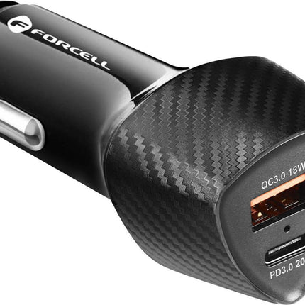 chargeur-allume-cigare-forcell-usb-usb-c-38w-power-delivery-noir