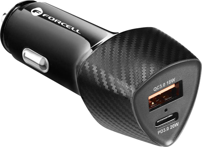 chargeur-allume-cigare-forcell-usb-usb-c-38w-power-delivery-noir