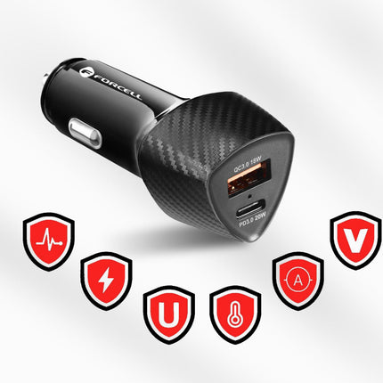 chargeur-allume-cigare-forcell-usb-usb-c-38w-power-delivery-noir