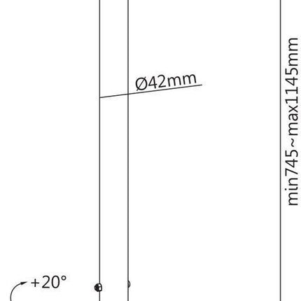 support-videoprojecteur-kimex-plafond-hauteur-75-115-cm-blanc
