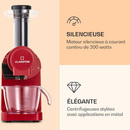extracteur-de-jus-klarstein-bella-elegance-rouge