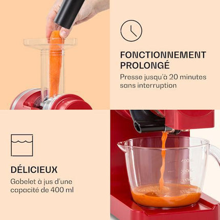 extracteur-de-jus-klarstein-bella-elegance-rouge