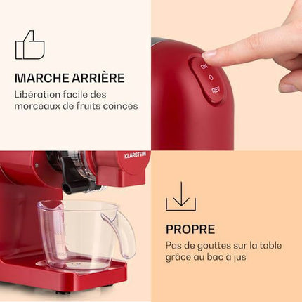 extracteur-de-jus-klarstein-bella-elegance-rouge