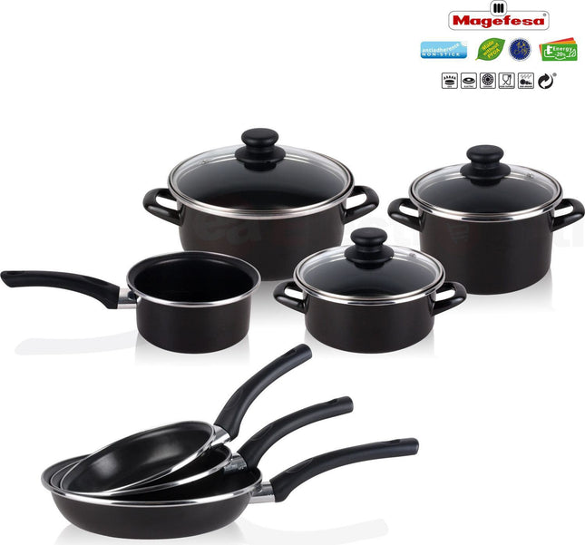 batterie-de-cuisine-magefesa-kenia-7-pieces-jeu-3-poeles-induction