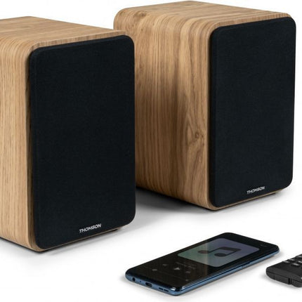 enceinte-bibliotheque-thomson-100w-musicaux-marron