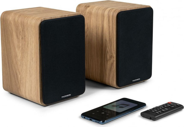 enceinte-bibliotheque-thomson-100w-musicaux-marron