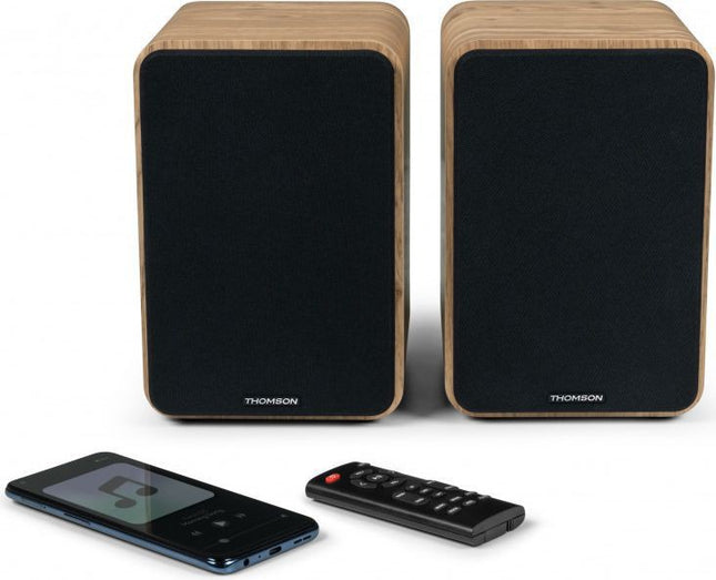 enceinte-bibliotheque-thomson-100w-musicaux-marron