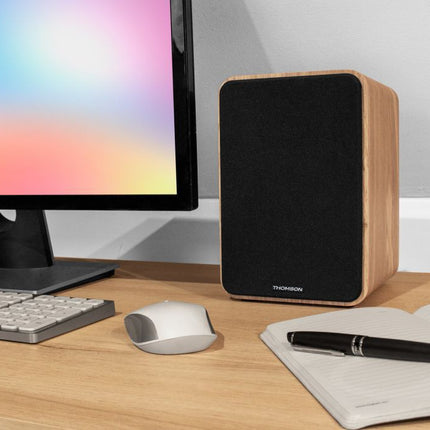 enceinte-bibliotheque-thomson-100w-musicaux-marron