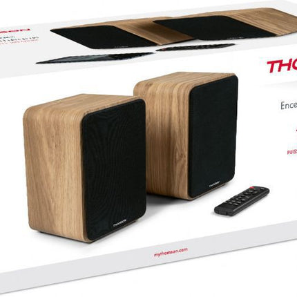 enceinte-bibliotheque-thomson-100w-musicaux-marron