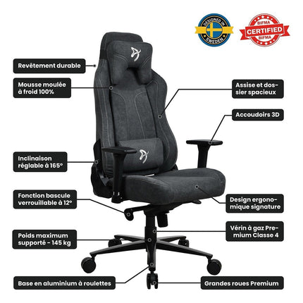 chaise-gaming-arozzi-vernazza-soft-fabric-dark-grey