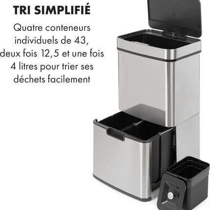 poubelle-de-cuisine-tri-selectif-klarstein-touchless-capteur-72l-4-bacs-inox