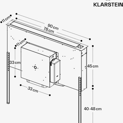hotte-escamotable-klarstein-brisa-escamotable-710-m-h-a-42-db-noir