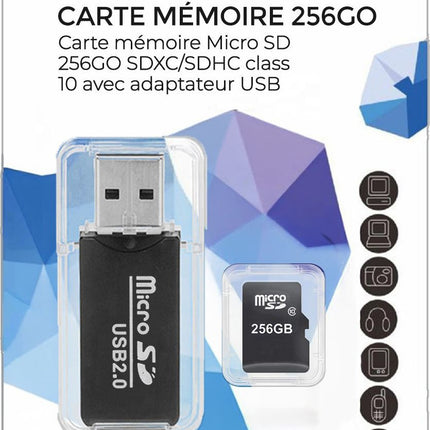 carte-micro-sd-visiodirect-carte-memoire-micro-sd-256go-sdxc-sdhc