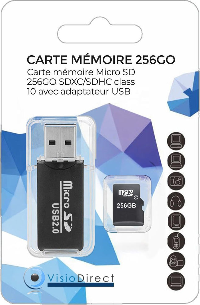 carte-micro-sd-visiodirect-carte-memoire-micro-sd-256go-sdxc-sdhc