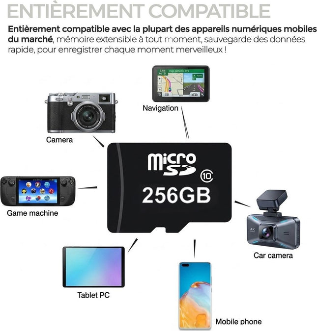 carte-micro-sd-visiodirect-carte-memoire-micro-sd-256go-sdxc-sdhc
