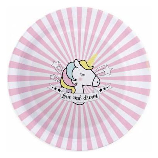 assiette-carton-scrapcooking-x8-licorne-23cm