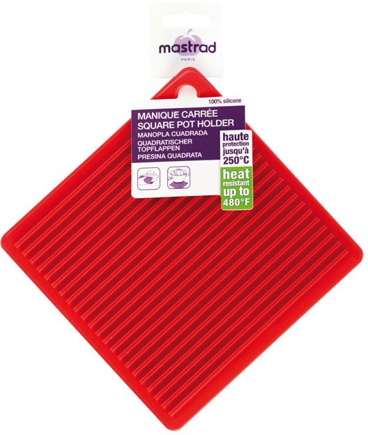 manique-mastrad-carree-en-silicone-rouge