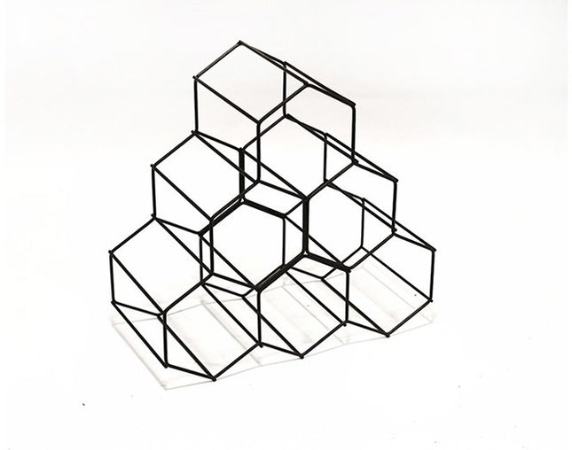 range-bouteille-compactor-bouteilles-hexa-brun-cuivre