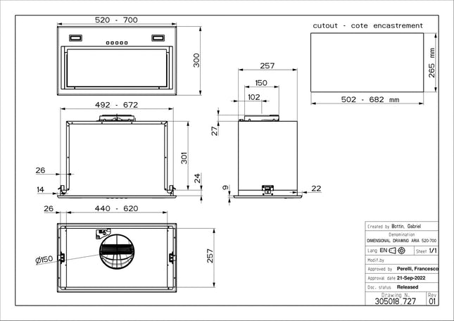 hotte-encastrable-roblin-aria-520-inox