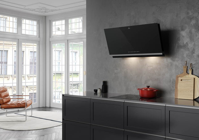 hotte-decorative-murale-inclinee-roblin-eden-900-verre-noir