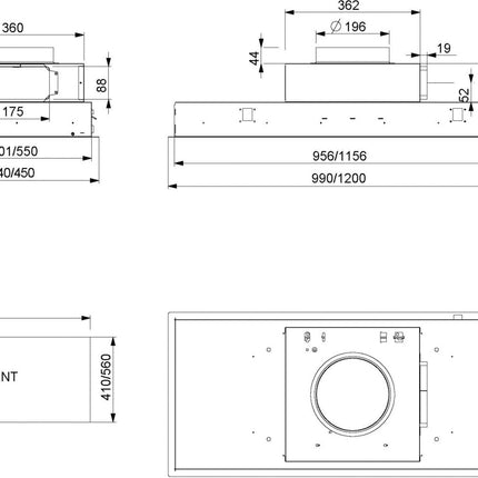 hotte-plafond-roblin-confidence-1000-inox-sans-moteur