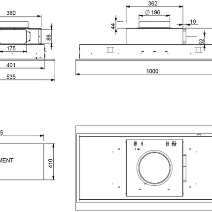 hotte-plafond-roblin-confidence-1000-n-m