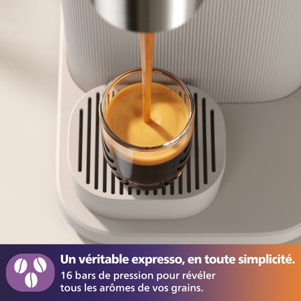 machine-a-expresso-philips-baristina-bar302-20-cafetiere-a-grain-blanche-porte-filtre-bois-de-hetre