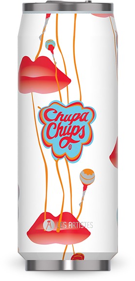 mug-isotherme-les-artistes-canette-chupa-kiss-500ml