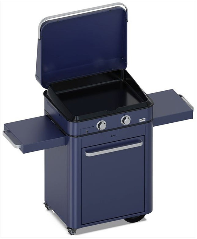 plancha-gaz-eno-enosign-65-bleu-navy-sur-chariot-56x40-cm