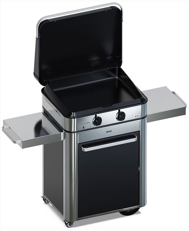 plancha-gaz-eno-combo-enosign-65-inox-et-noir-sur-chariot-56x40-cm