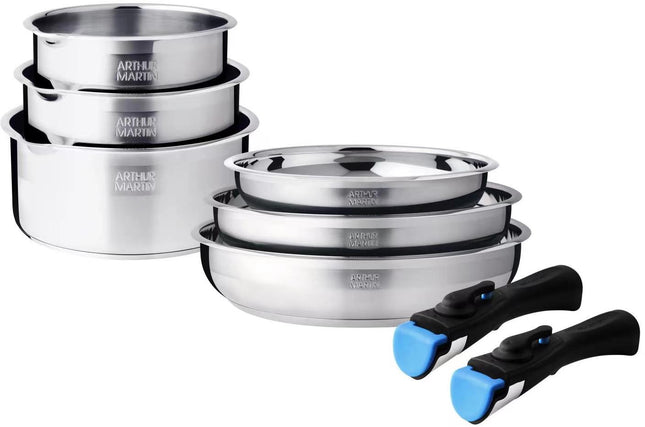 batterie-de-cuisine-arthur-martin-8-pieces-inox-am5538