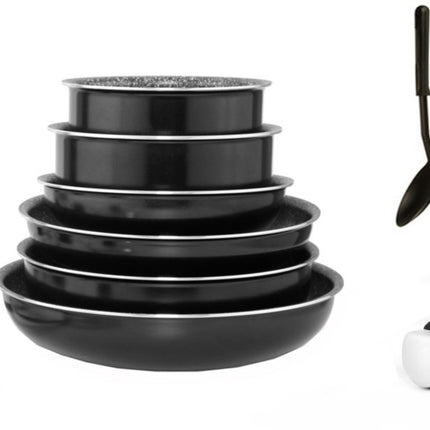 batterie-de-cuisine-arthur-martin-15-pieces-noir-am311b