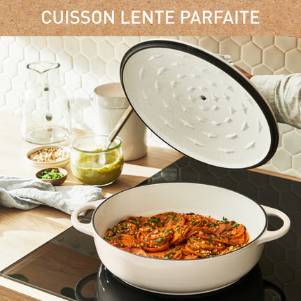 cocotte-tefal-fonte-lov-sauteuse-28cm-beige