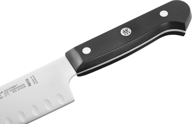 couteau-japonais-zwilling-gourmet-santoku-avec-alveoles-18-cm