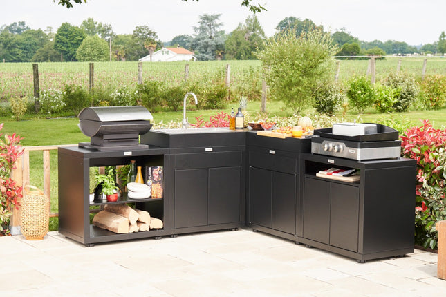 cuisine-exterieure-le-marquier-d-angle-5-elements-avec-credences-noir