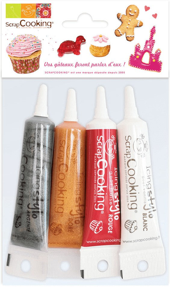 decoration-gateau-scrapcooking-4-stylos-or-choco-blanc-rouge-4x20g