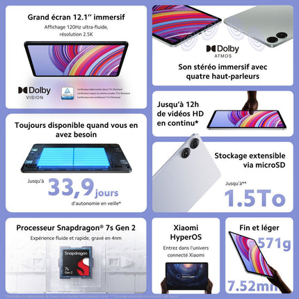 tablette-android-xiaomi-redmi-pad-pro-gris-128go