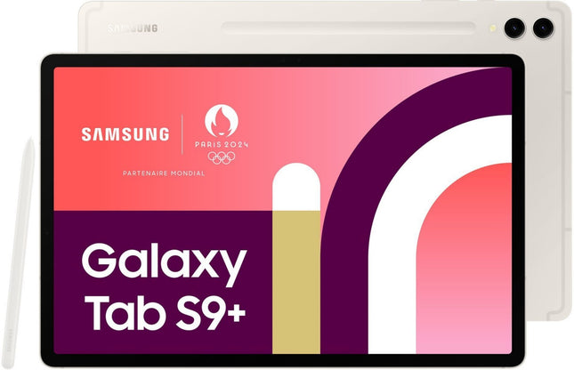 tablette-android-samsung-galaxy-tab-s9-12-4-wifi-256go-creme-reconditionne