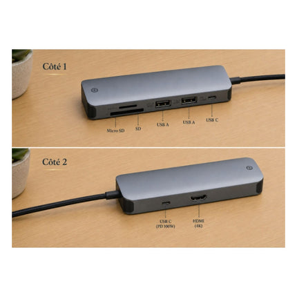 hub-usb-c-essentielb-7-en-1-2-usb-a-3-usb-c-2-ports-sd
