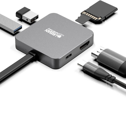 hub-usb-c-urban-factory-usb-c-multiports-5-en-1-100w